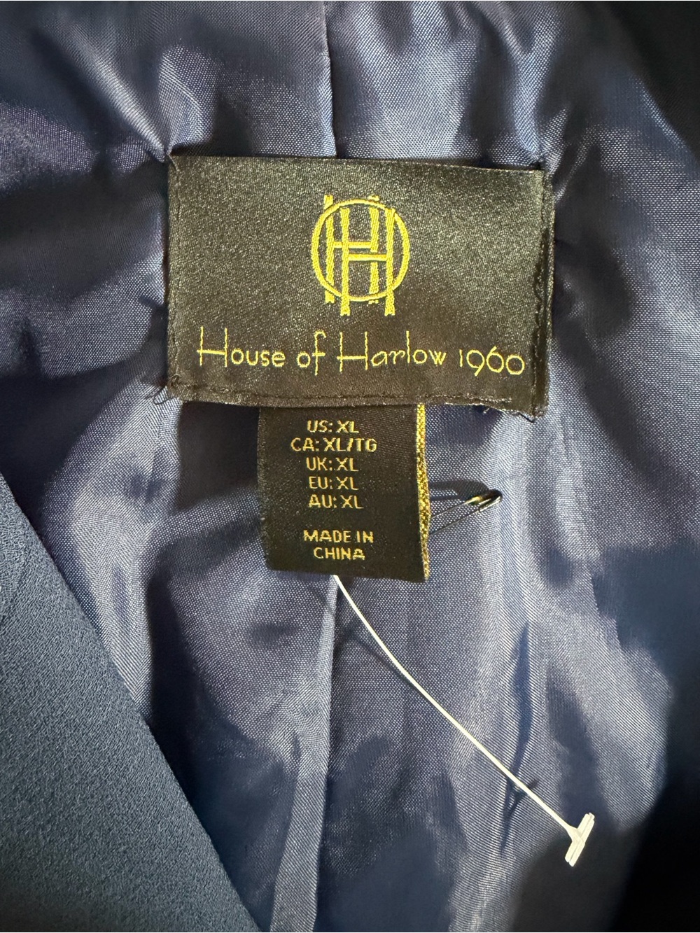 NWOT House of Harlow 1960 Navy Blue 5-Button Tailored Career Blazer - Picture 4 of 4